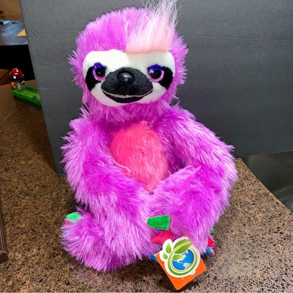 Wild Republic Other - ❤️ $5.00 SALE! Wild Republic Purple Stuffed Sloth Sweet and Sassy Plush 16” ONS